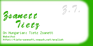 zsanett tietz business card